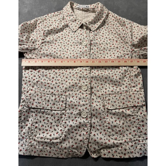 Uniqlo Womens Sz M Ditsy Floral Cottagecore Barn Grandma Preppy Rose Resort Twee - Picture 9 of 15